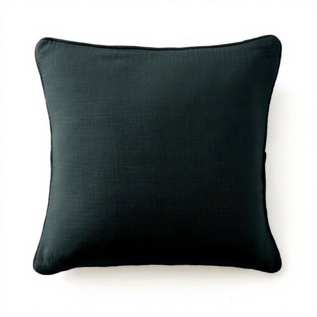 Coussin carré déhoussable 45x45 cm Gaze de Coton Terra Sapin sapin <span itemprop=