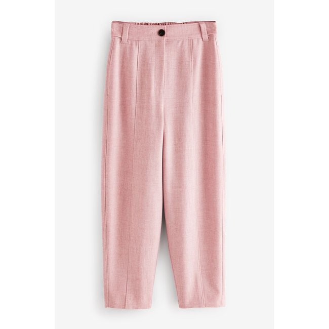 Pantalon barrel coupe sablier rose <span itemprop=