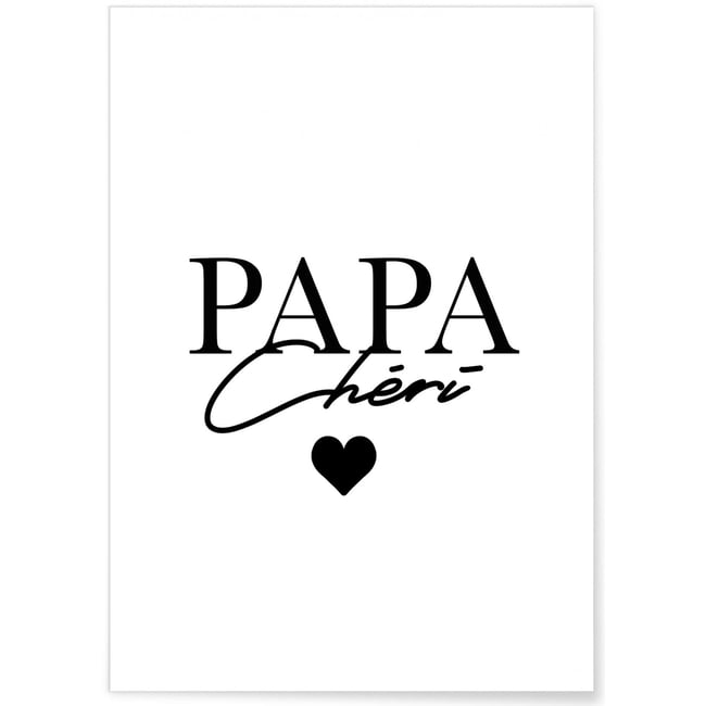 Affiche Papa chéri Couleur blanc <span itemprop=