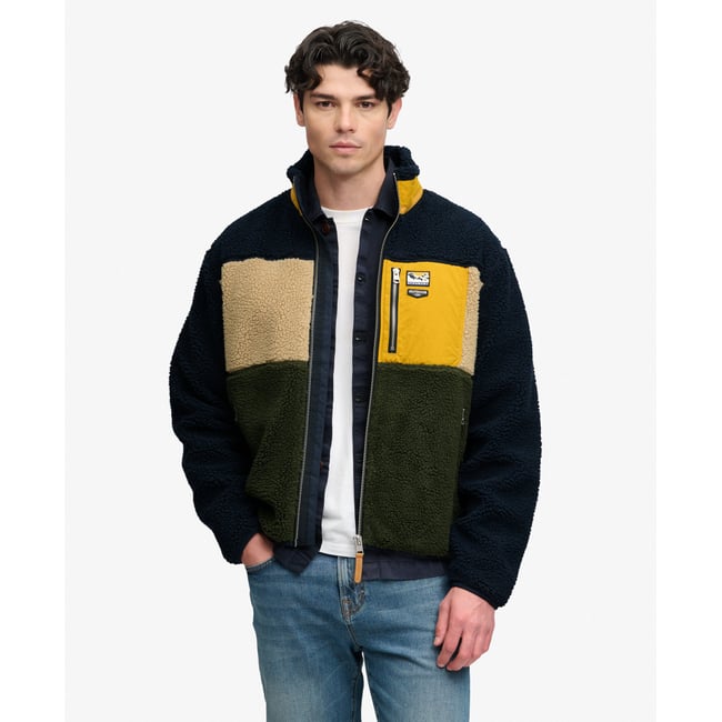 Polaire Zippée Rétro Color Block eclipse navy mix <span itemprop=