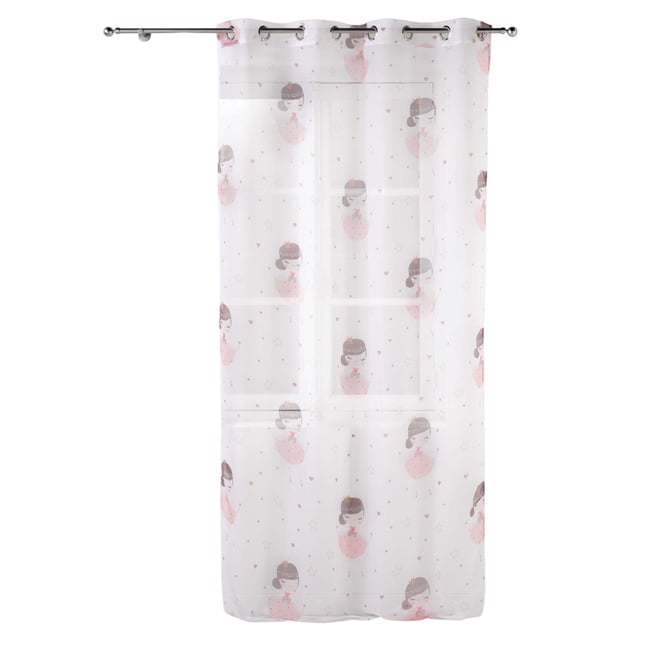 Panneau a oeillets Voilage Fifi Petite Princesse rose <span itemprop=