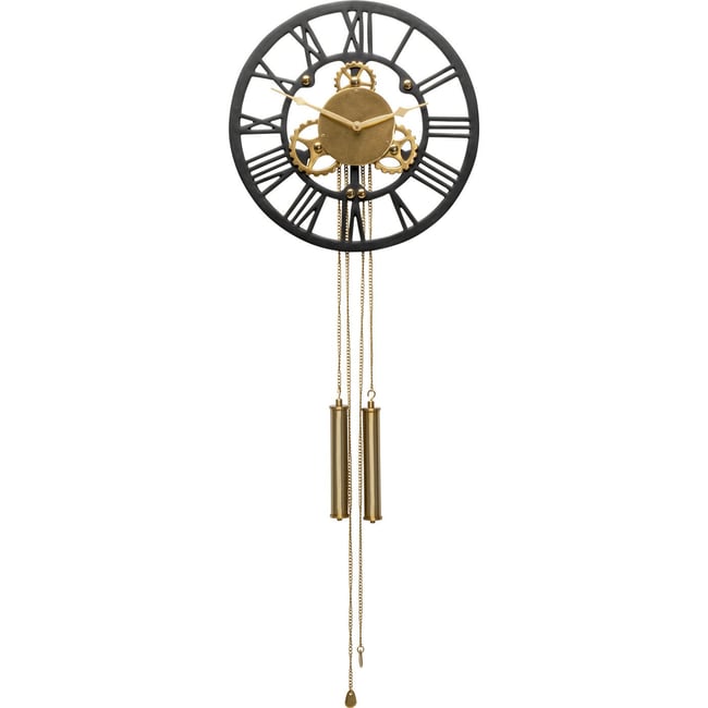 Horloge murale, CLOCKWORK Couleur or <span itemprop=