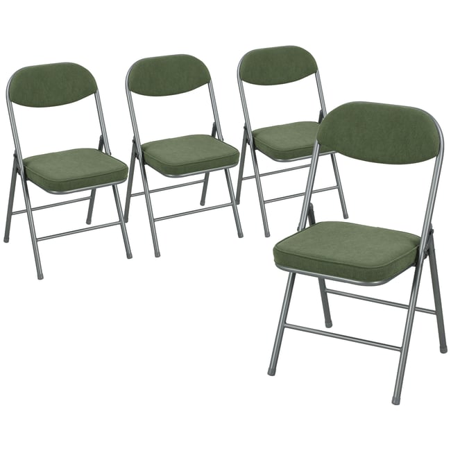 Chaise pliante Velours côtelé (100 % Couleur vert <span itemprop=