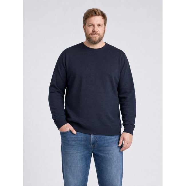 Pull col rond en maille fine grande taille ironbend - PETROL INDUSTRIES