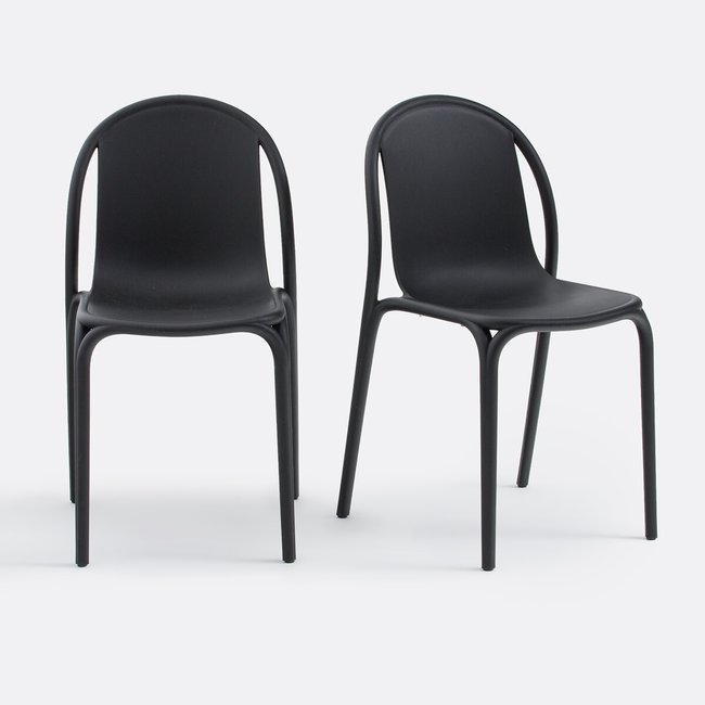 Lot 2 chaises de jardin polypropylène, Brooklyn - LA REDOUTE INTERIEURS