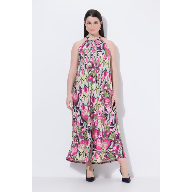 Robe maxi sans manches, toucher coton orchidée <span itemprop=