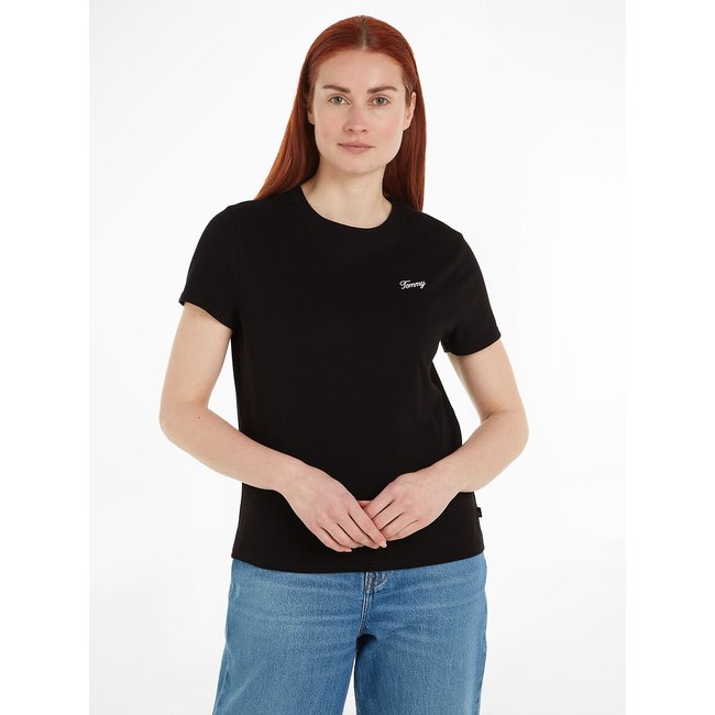 T-shirt met ronde hals, recht model <span itemprop=