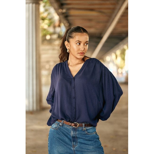 Blusa, mangas compridas, BOLIA marinho <span itemprop=