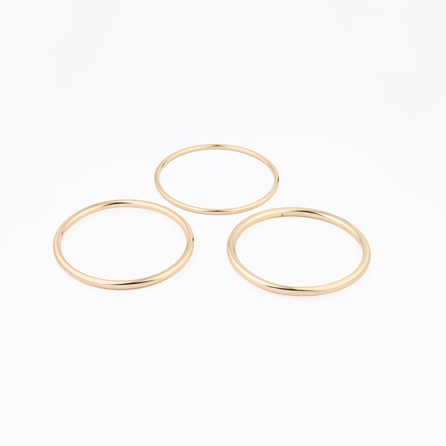 Set x3 joncs - Collection Recyclée doré <span itemprop=