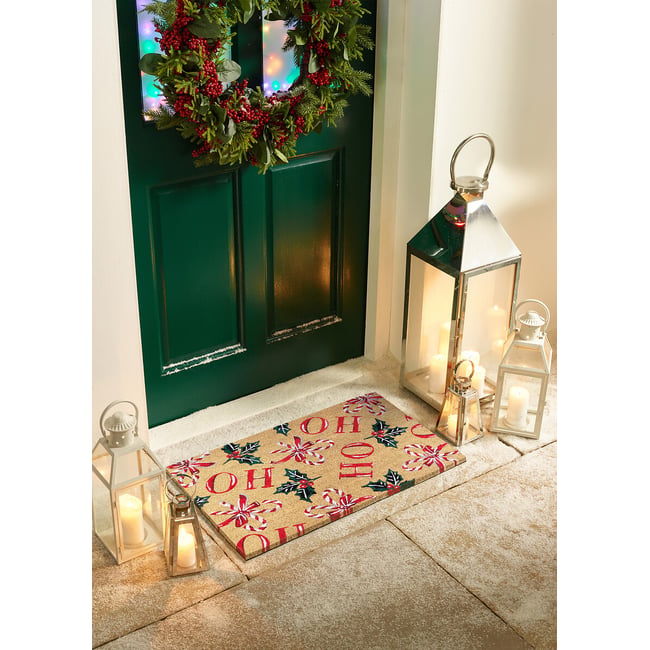 Christmas Ho Ho Ho Coir Doormat, multi-coloured, MY MAT