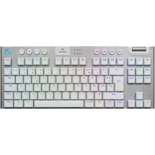 Clavier gamer sans fil G915 X Lightspeed TKL Tactile Blanc - LOGITECH