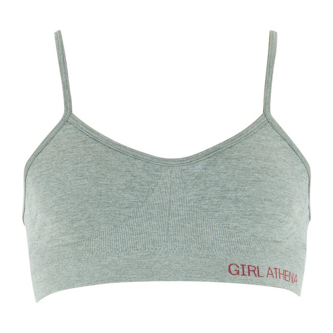 Sujetador sin costuras gris jaspeado <span itemprop=