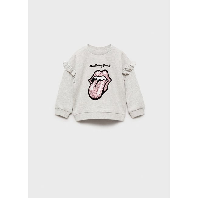 Sweat-shirt The Rolling Stones gris chiné clair <span itemprop=