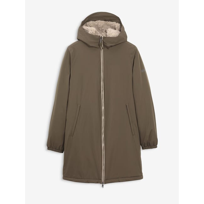 Parka Rainpack 90+ matelassé, doublé sherpa MTD REPREVE beige foncé <span itemprop=