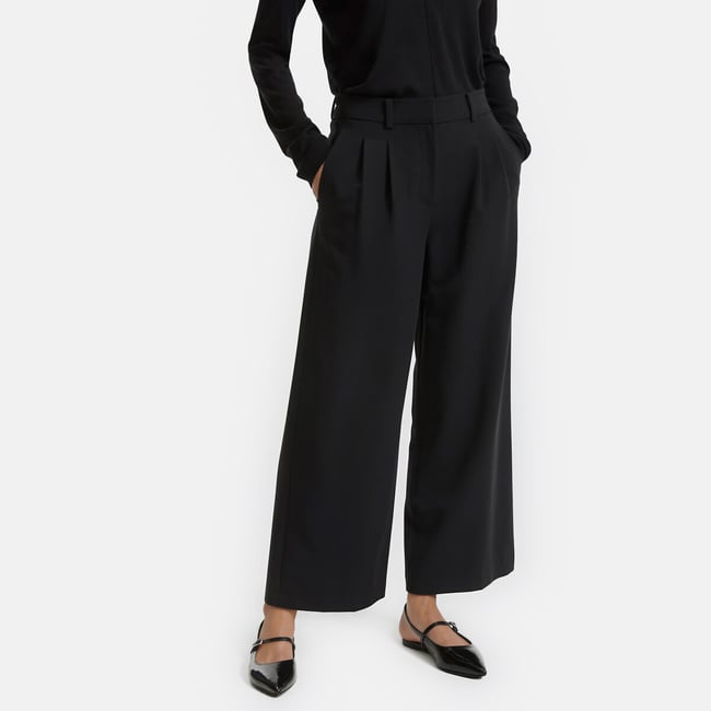 Pantalon raccourci, large à pinces - LA REDOUTE COLLECTIONS