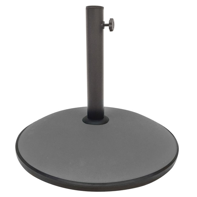 Pied de parasol ciment gris foncé 15kg gris <span itemprop=