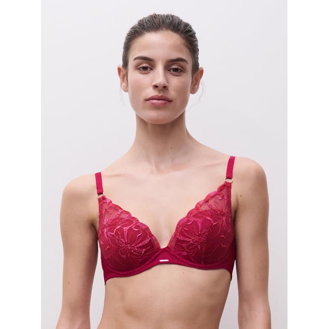 Soutien-gorge coques plongeant FLEURS - CHANTELLE