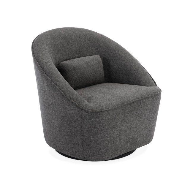 Fauteuil pivotant 360 avec coussin tissu LANA - SWEEEK