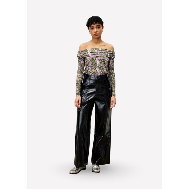 Pantalon  en coton SIAMOIS noir <span itemprop=