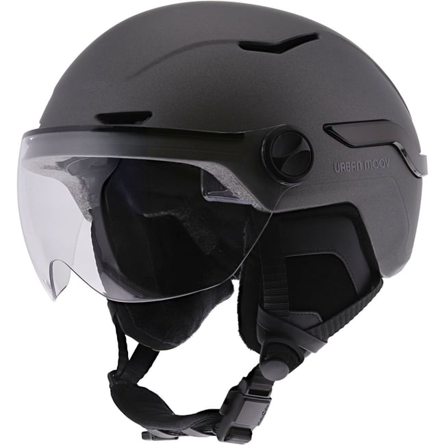 Casque à LED feu de frein auto-taille L gris gris <span itemprop=
