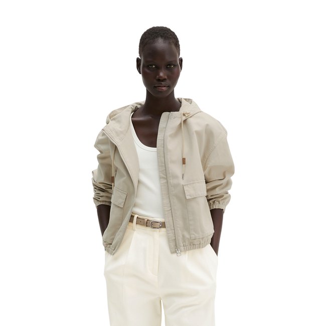 Veste outdoor avec capuche relaxed en toile de coton peignée - MARC O'POLO