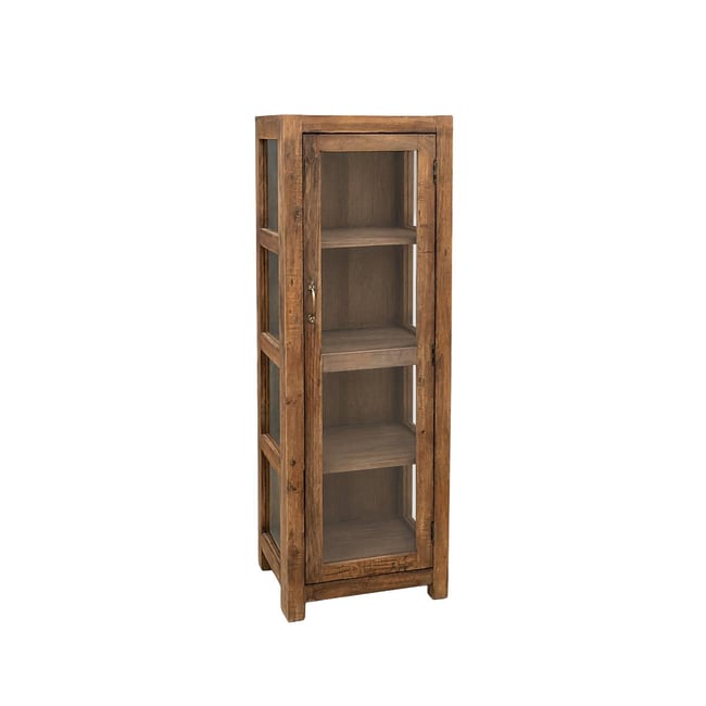 Vitrine en bois recyclé  INDRA Couleur bois foncé <span itemprop=