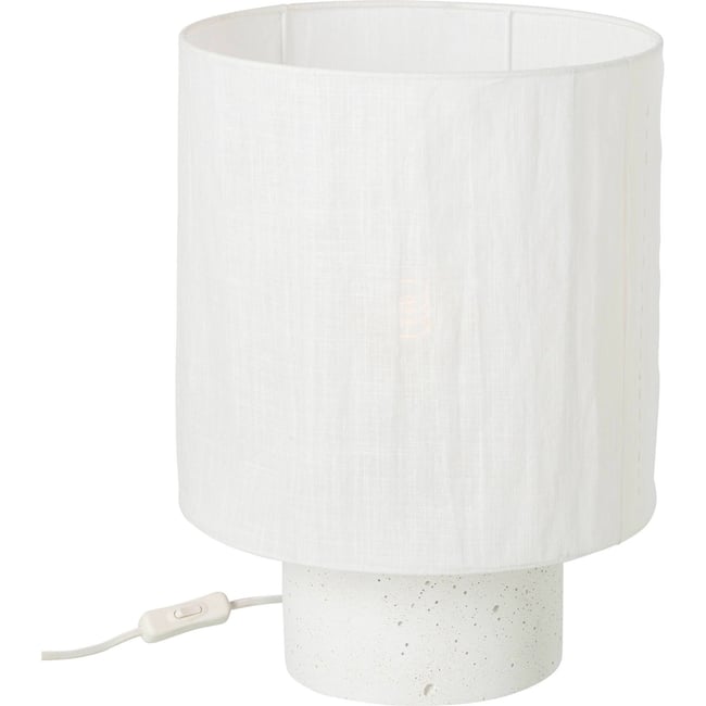 Lampe de table en ciment Couleur blanc <span itemprop=