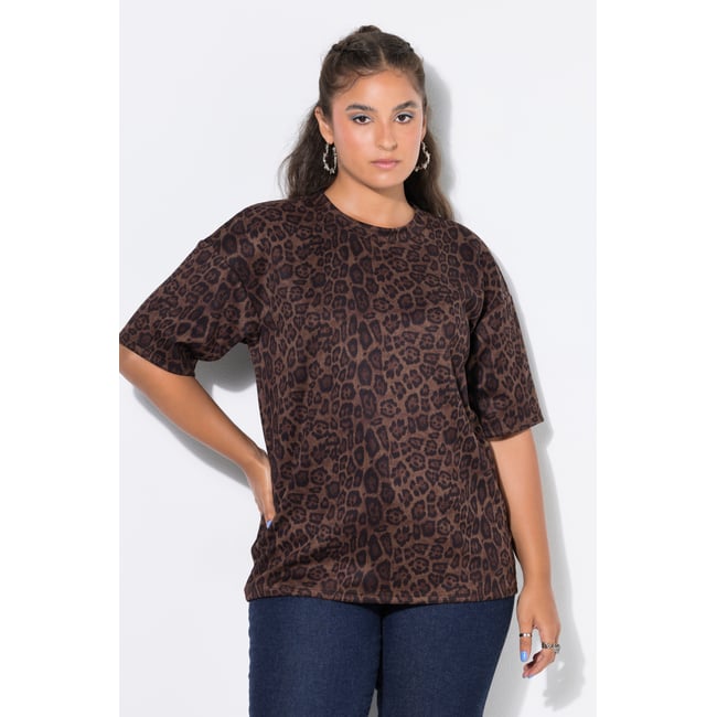 T-shirt, coupe oversize daim foncé <span itemprop=