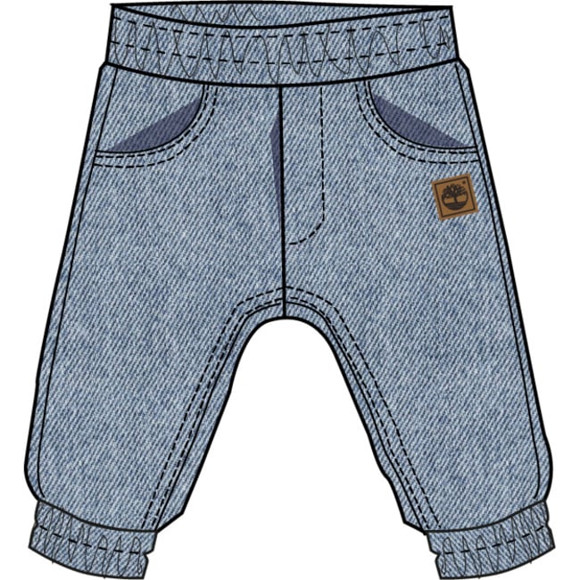 Pantalon en tricot effet denim stone <span itemprop=