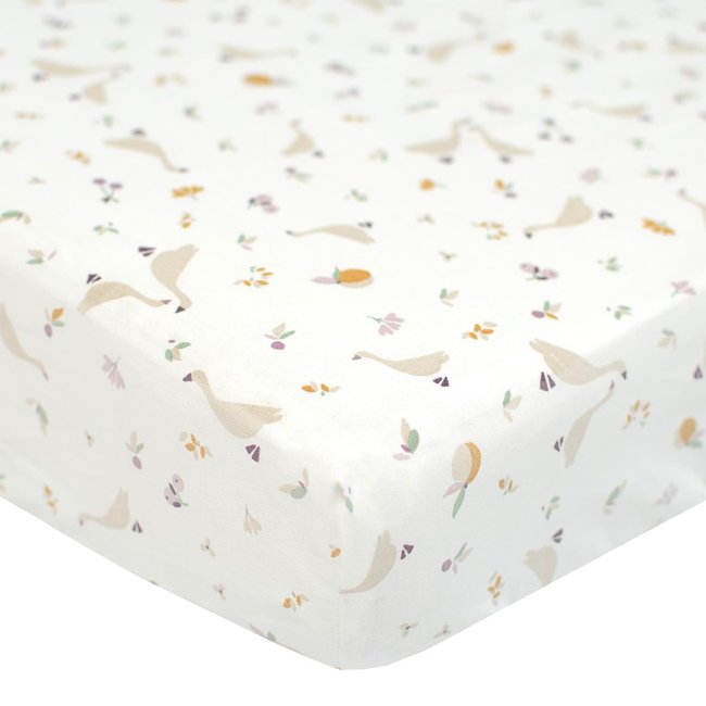 Drap-housse en coton SIDONIA multicolore <span itemprop=