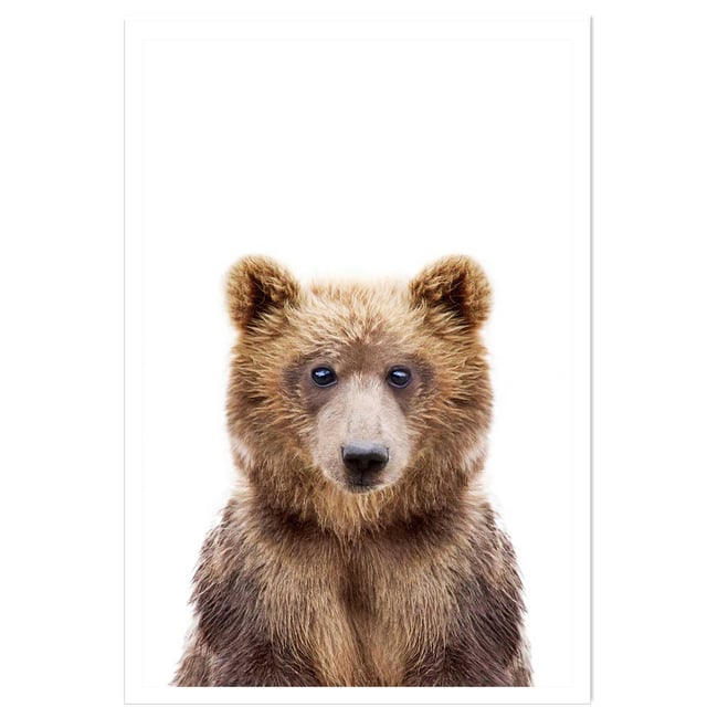 Affiche enfant bébé ours - HEXOA