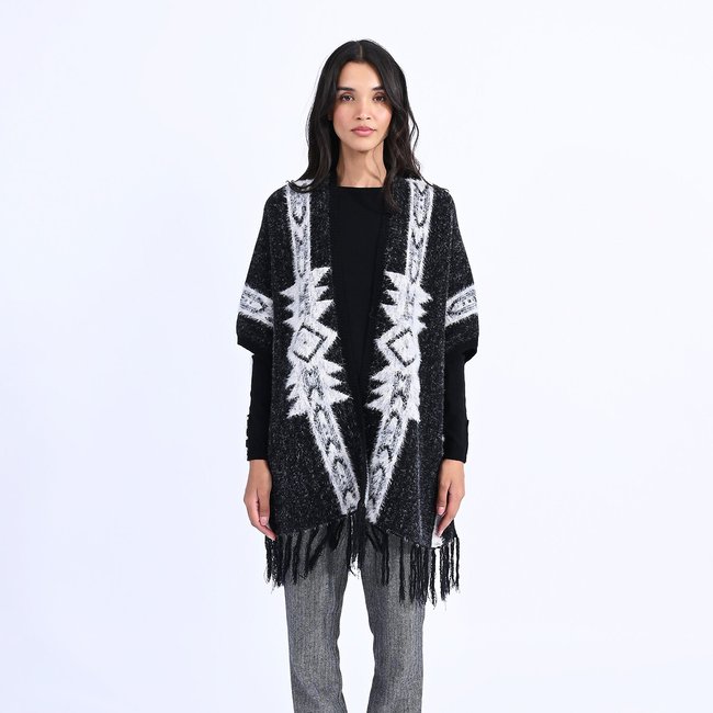Cardicool con frange nero MOLLY BRACKEN