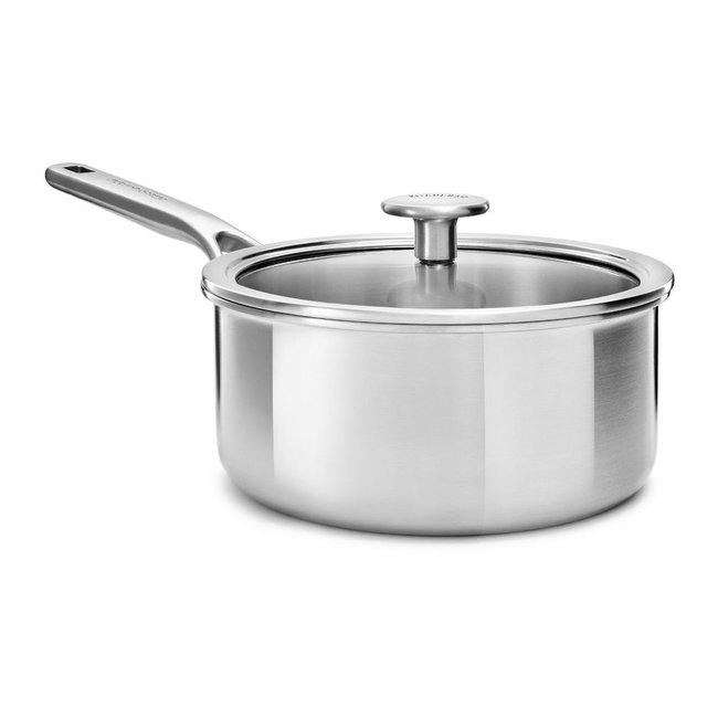 Casserole Multi Plis Inox Avec Couvercle 18cm argent <span itemprop=