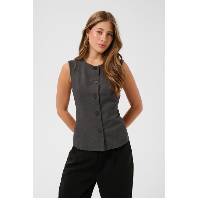 Manteau gris dark grey melange <span itemprop=