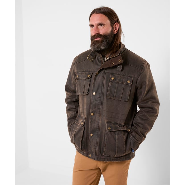Superbe Veste Cirée marron <span itemprop=
