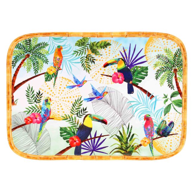 Plateau de présentation rectangulaire Rio 45 cm Couleur multicolore <span itemprop=