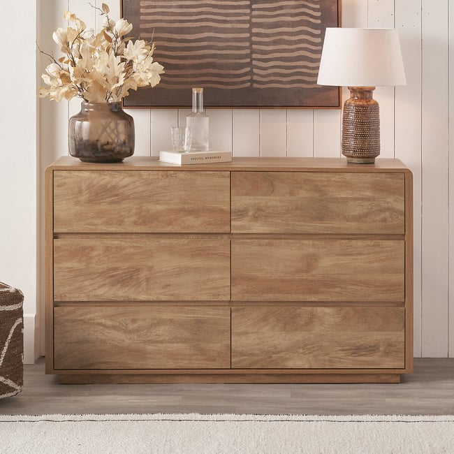 Eversham Wood 6-Drawer Unit, oak, SO'HOME