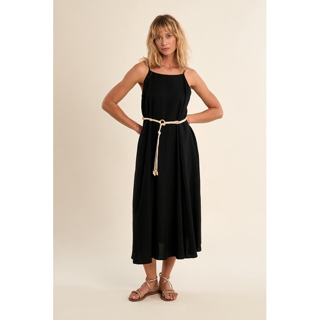 Ceinture nouable en cordes tressées avec perles offwhite <span itemprop=