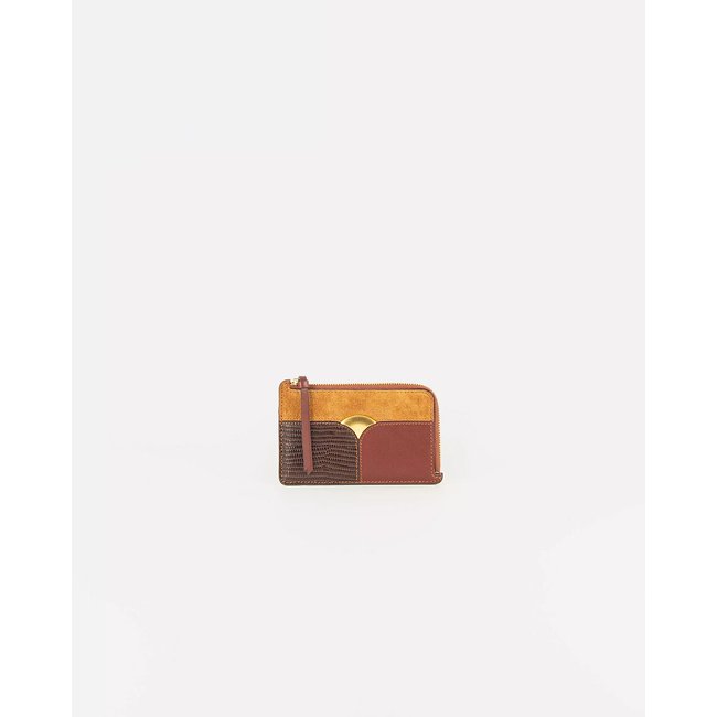 Luzi Zipped Card Holder, brown, SESSUN