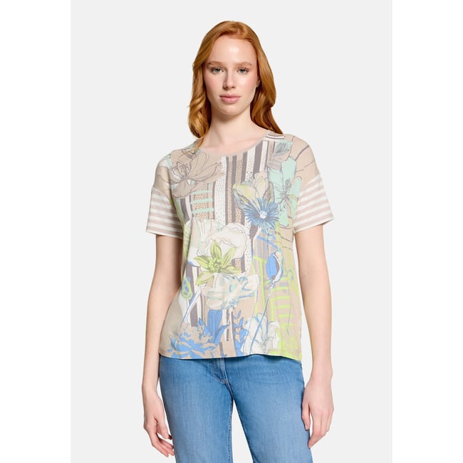 Haut casual à rayures horizontales beige/cream <span itemprop=