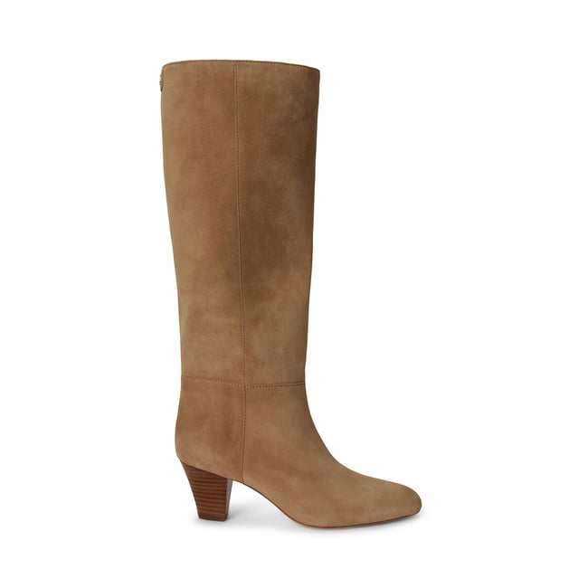 Stiefel mit Absätzen, aus Wildleder, EMERSYN kamel <span itemprop=