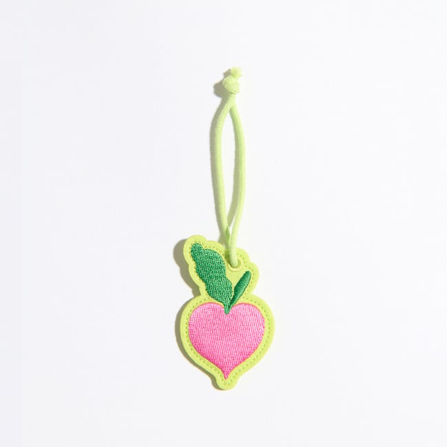 Porte-clés Radis love rose <span itemprop=