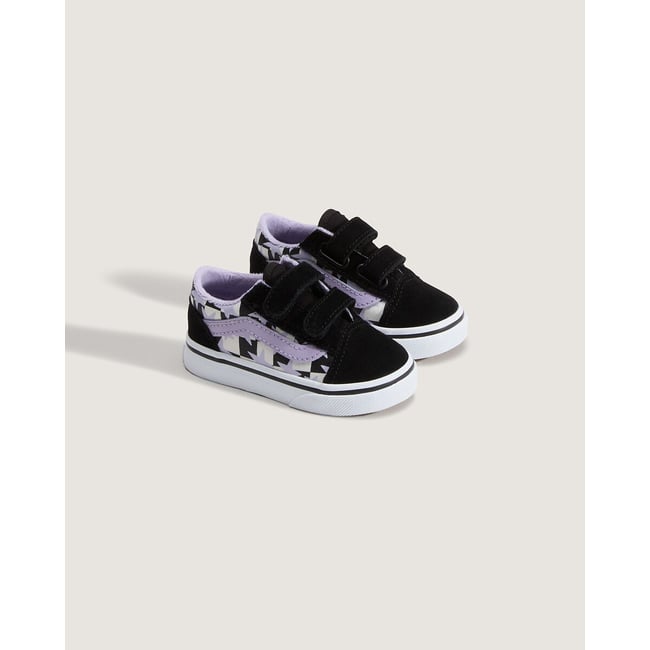 Baskets basses à scratchs, TD OLD SKOOL V noir/violet/blanc <span itemprop=