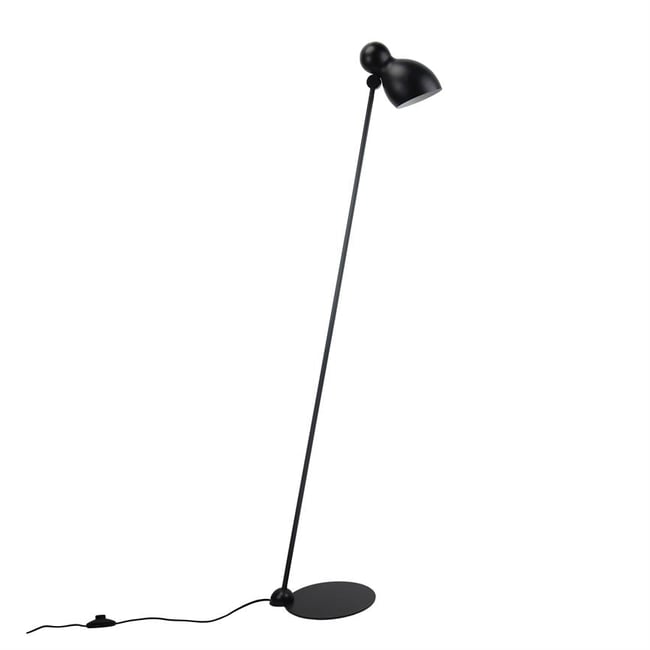 Lampadaire en métal noir LUDO Couleur noir <span itemprop=