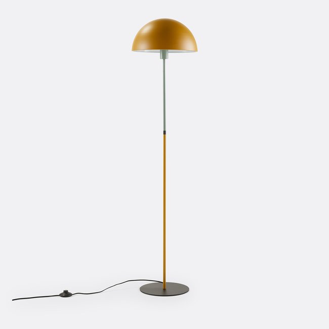 Lampadaire champignon bicolore métal fer, Capi moutarde <span itemprop=