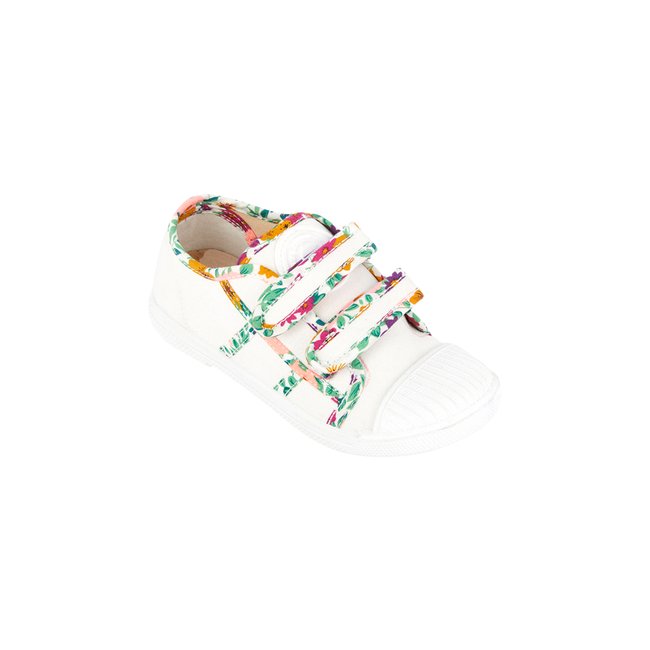 Tennis Toile Clory blanc/fleurs <span itemprop=