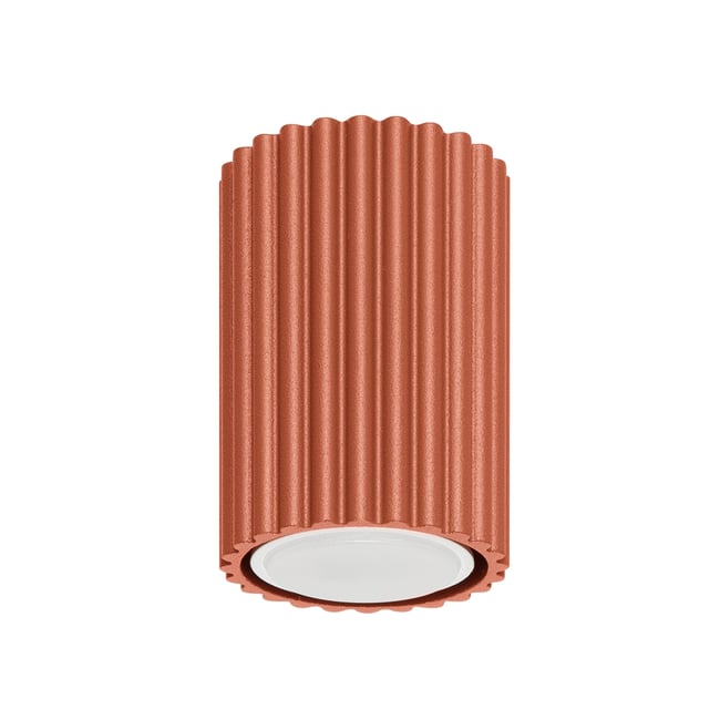 Plafonnier Aluminium Ocre Rouge GU10 1 Karbon 10 Couleur rouge <span itemprop=