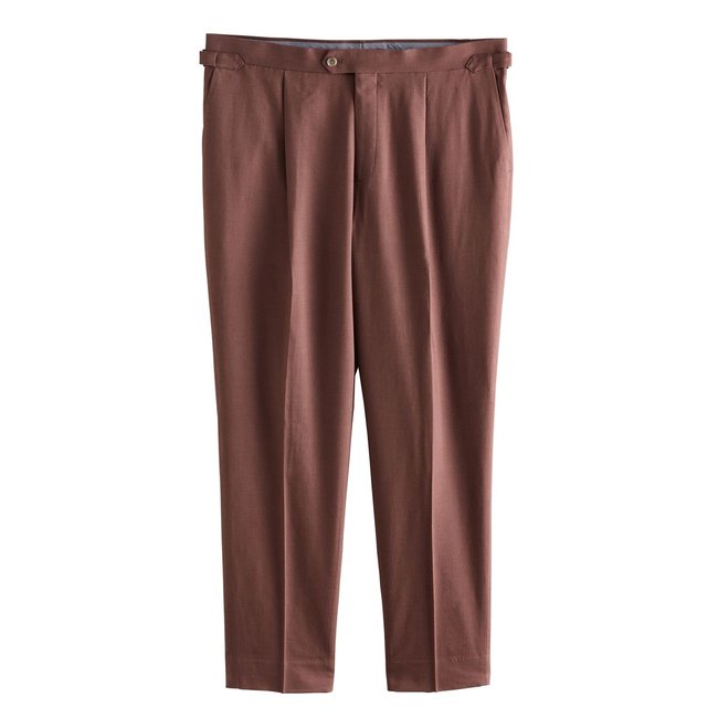 Pantalon de costume slim marron rouille <span itemprop=