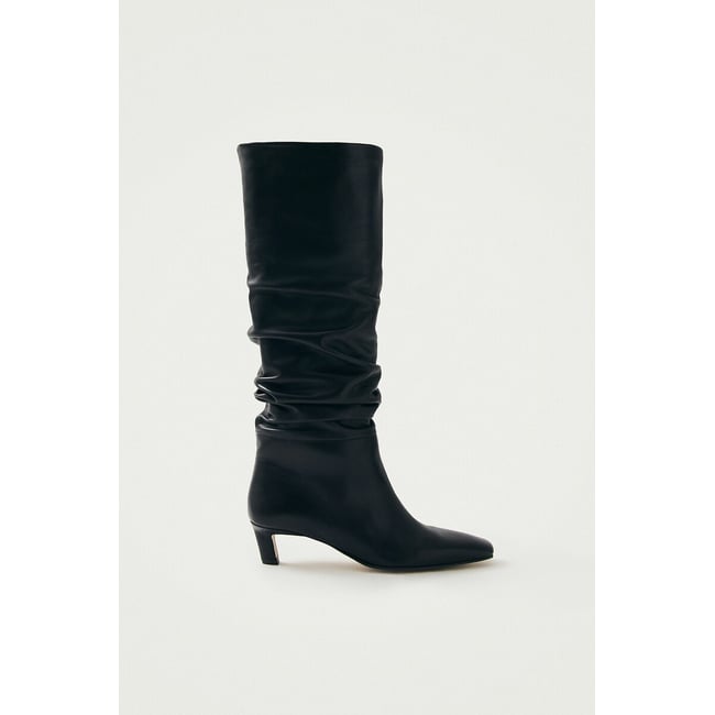 Bottes en cuir kitten heel Kalila  noir <span itemprop=