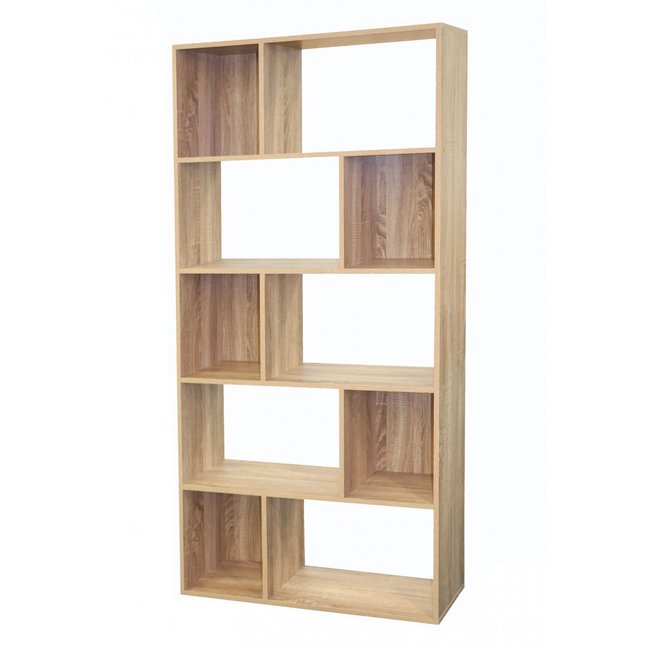 Étagère en bois blanc 10 casiers 83x23x173cm Couleur bois <span itemprop=